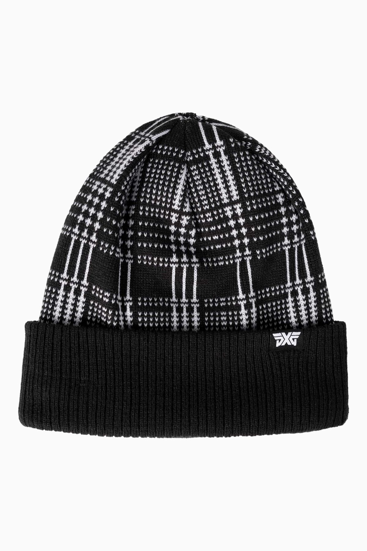 Checker Plaid - Black Banded Beanie 