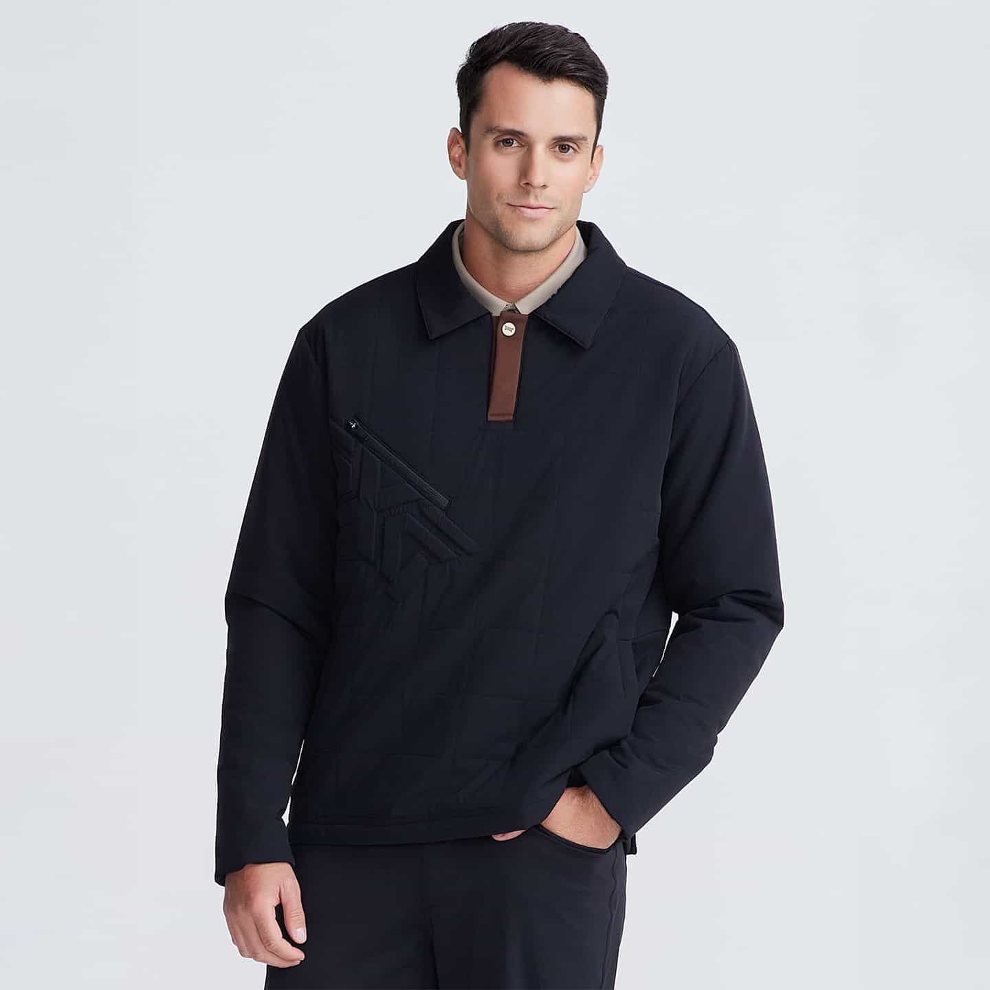 Men's Quilted 1/4 Zip Pullover 