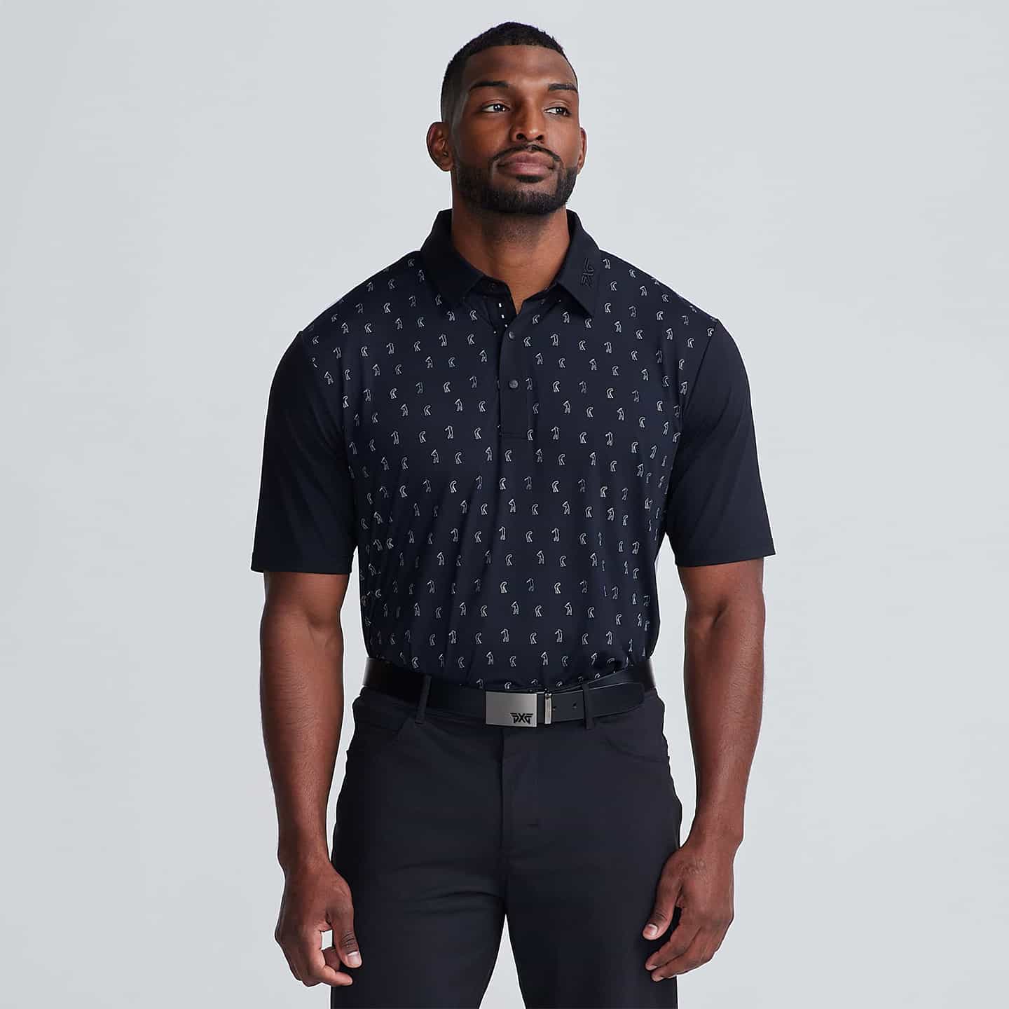 Men's Comfort Fit Player Print Polo 