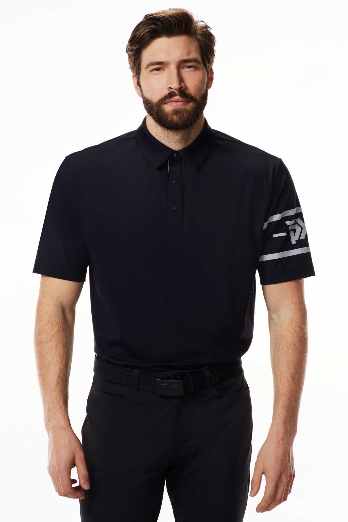 Comfort Fit Racer Polo Black