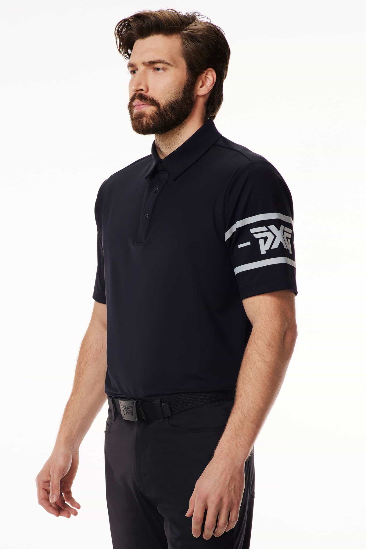 Comfort Fit Racer Polo Black