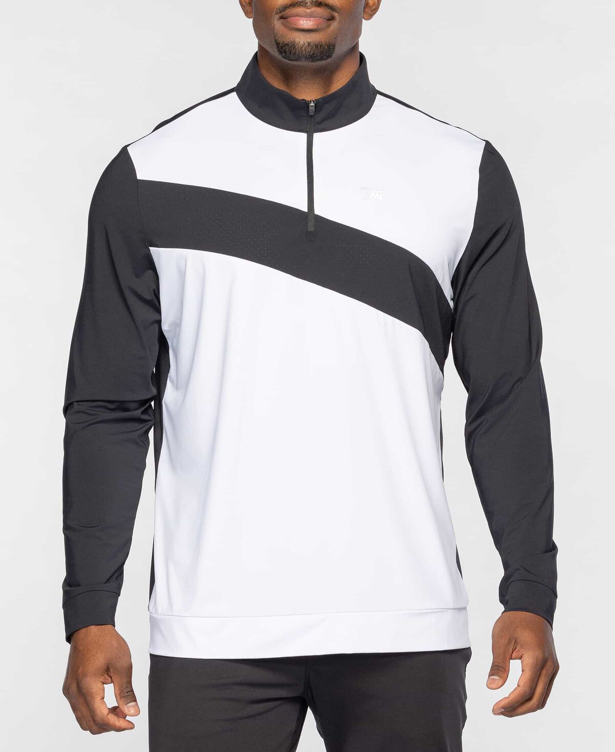 Men's Cross-Body Stripe 1/4 Zip Pullover 