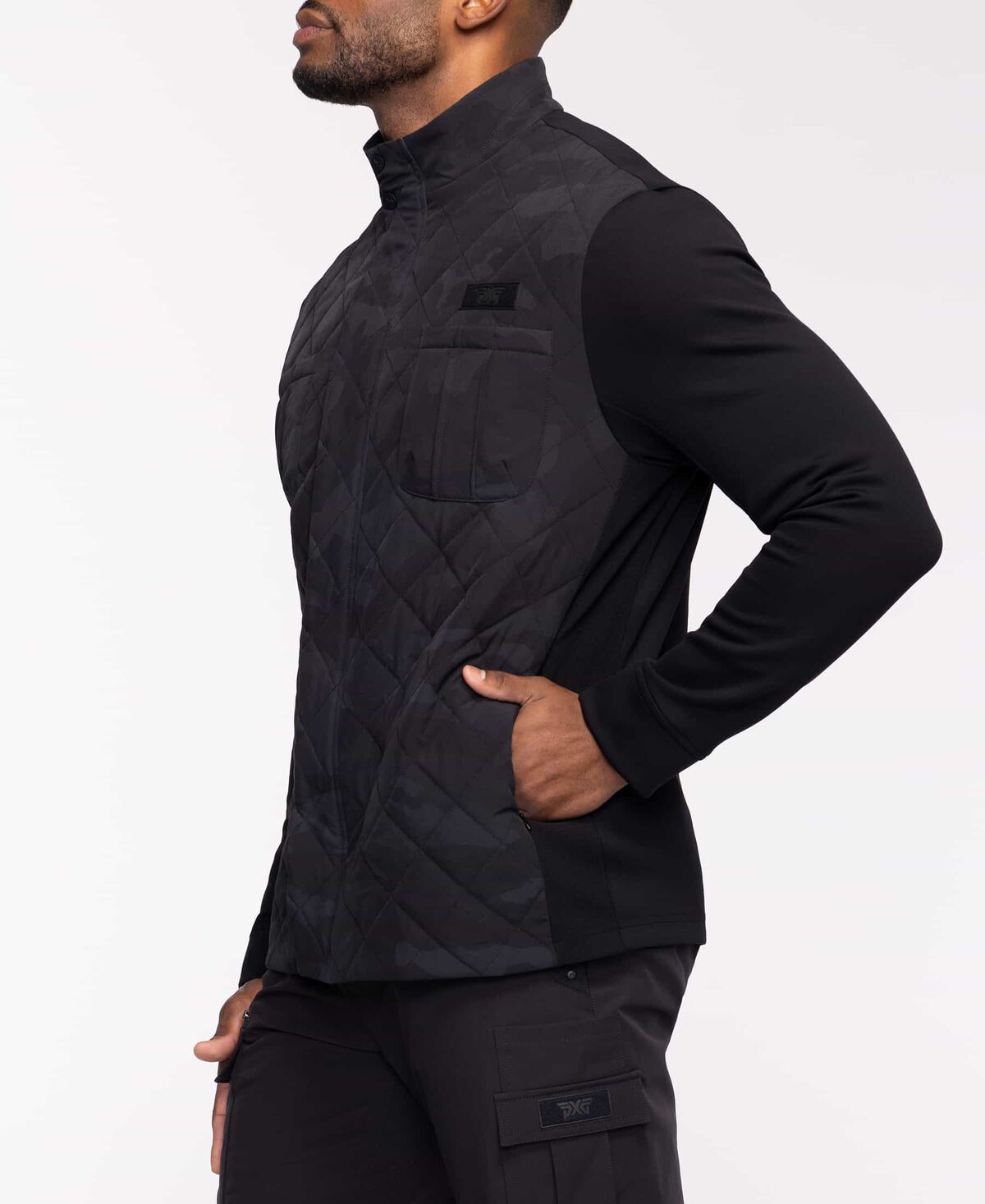 Quilted Fairway Camo Darkness Hybrid Jacket 