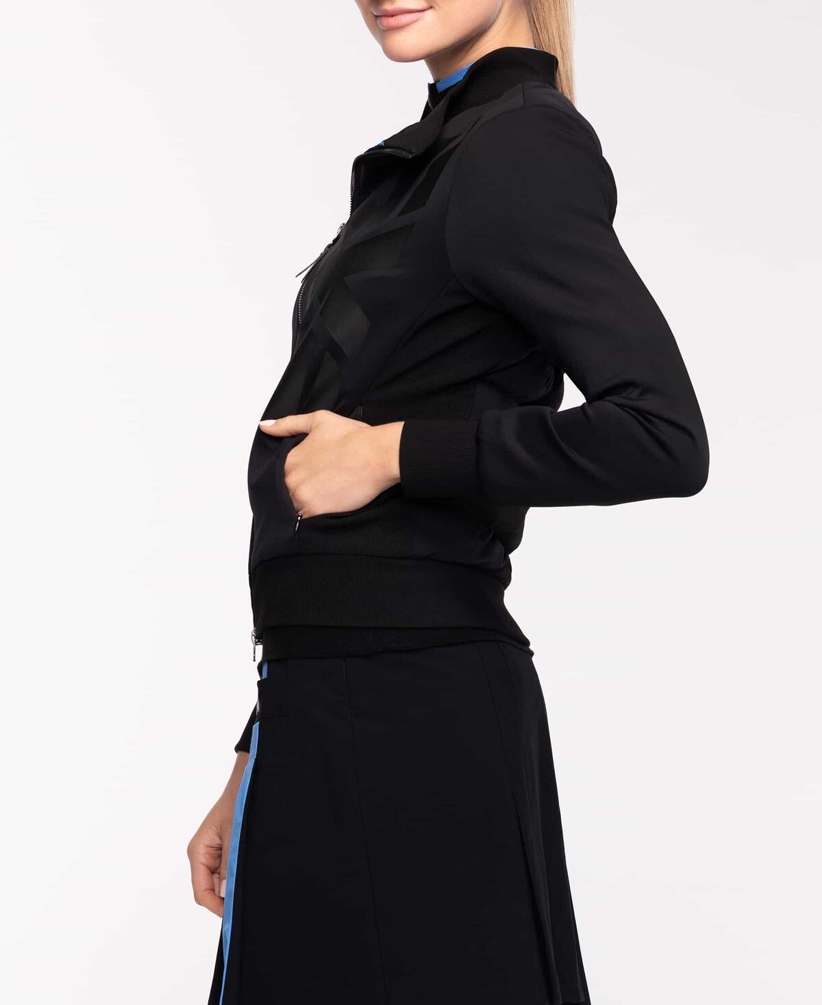 Asymmetric Full-Zip Hybrid Jacket 