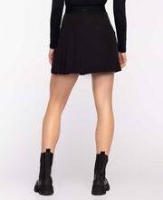 Darkness Logo Tape Pleated Wrap Skirt 