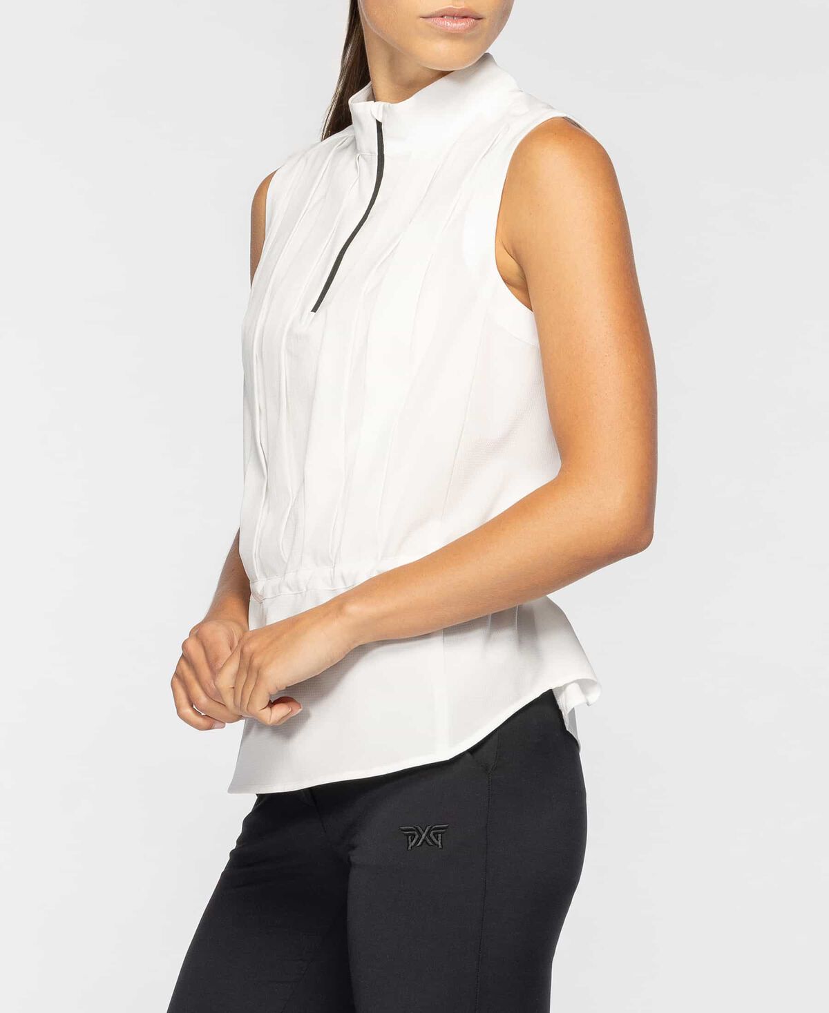 Women's Sleeveless Pleated Pullover 